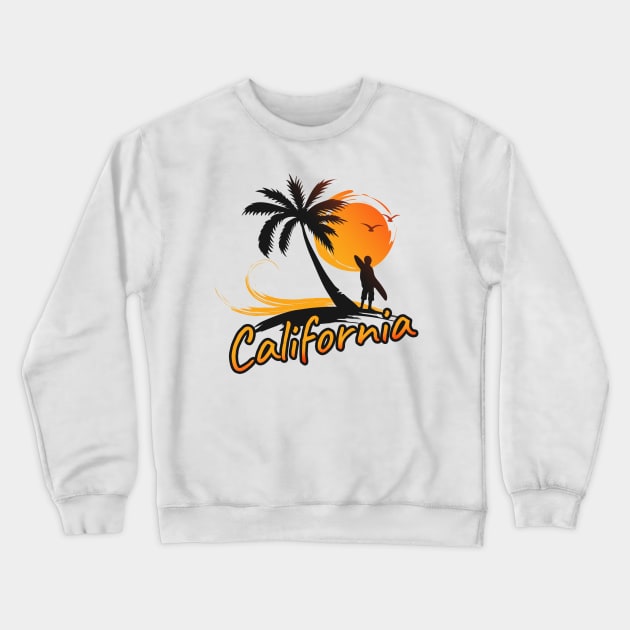 california beach Crewneck Sweatshirt by abodehakouk